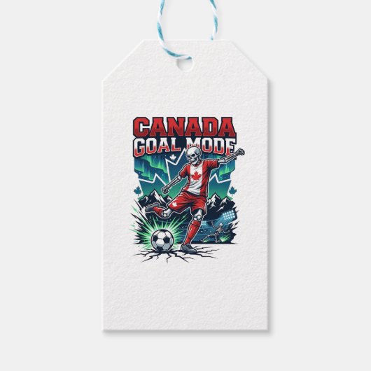 Étiquettes-cadeau Canada Mode de but squelette attaquant nations dyn (Devant)