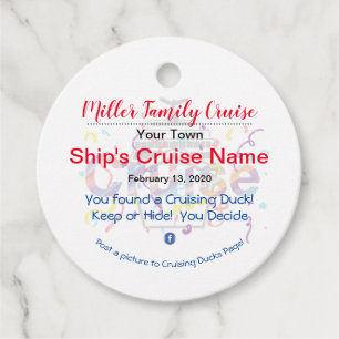 Étiquettes Cadeau Canard de croisière