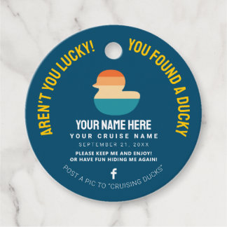 Étiquettes Cadeau Canard de croisière des Caraïbes