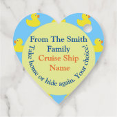 Étiquettes Cadeau Canard de croisière modifiable (Dos)