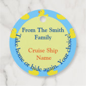 Étiquettes Cadeau Canard de croisière modifiable (Dos)