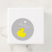 Étiquettes Cadeau Canard jaune Merci (En situation)