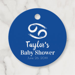 Étiquettes Cadeau CANCER Zodiac Astrologie Juin Juillet Baby shower 