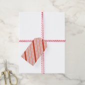 Étiquettes-cadeau Candy Cane Chorus-Stripe-Diagonal (With Twine)