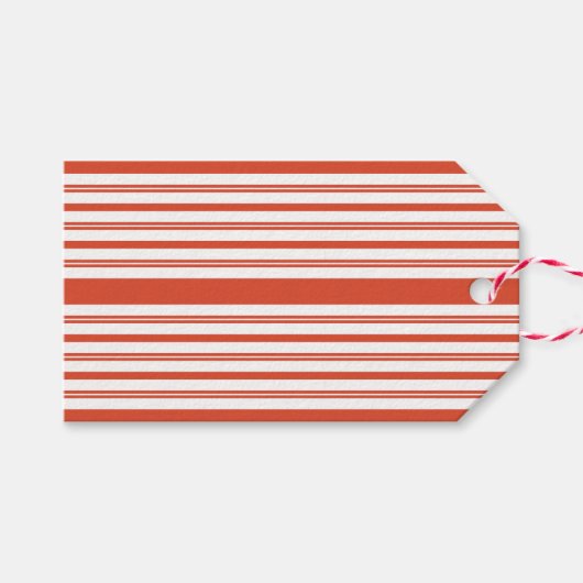 Étiquettes-cadeau Candy Cane Chorus-Stripe-Horizontal (Devant (Horizontal))
