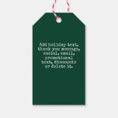 Étiquettes-cadeau Candy Cane Merry Christmas Custom Text Dark Green (Dos)