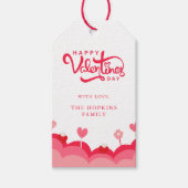 Étiquettes-cadeau Candy Love Heureuse Sainte-Valentin rouge et rose (Devant)