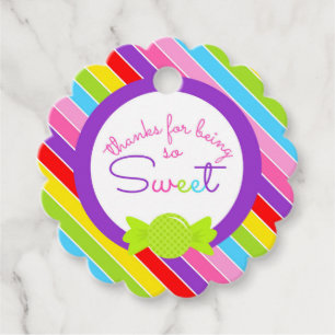 Étiquettes Cadeau Candy Merci d'être si doux Rainbow Favoriser Tags