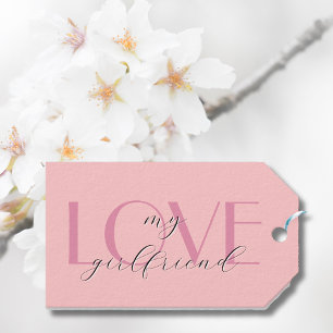 Étiquettes-cadeau Candy Pink Élégant AMOUR Pastel Rose Valentine