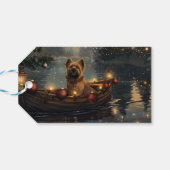 Étiquettes-cadeau Cane Corso Noël Festive Voyage (Dos Horizontal)