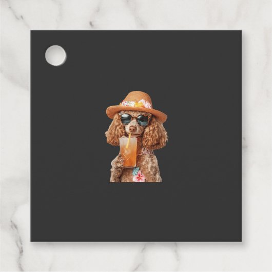 Étiquettes Cadeau Caniche (Devant)
