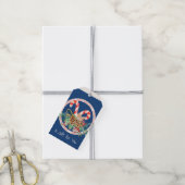Étiquettes-cadeau Canne de Noël Bleue (Avec de la ficelle)