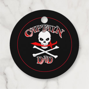 Étiquettes Cadeau Capitaine papa