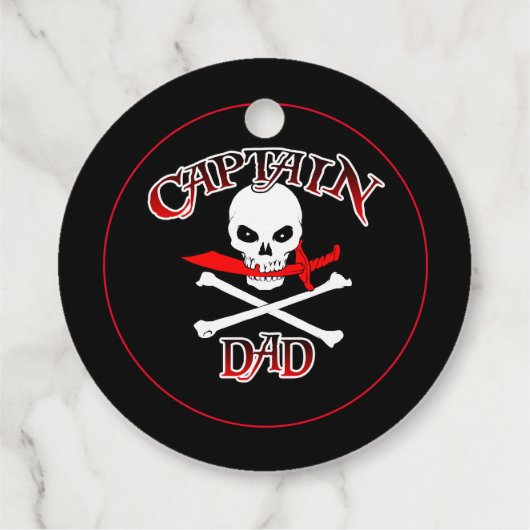 Étiquettes Cadeau Capitaine papa (Dos)