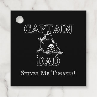 Étiquettes Cadeau Capitaine Papa - Ghosts Galleon