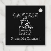 Étiquettes Cadeau Capitaine Papa - Ghosts Galleon (Dos)