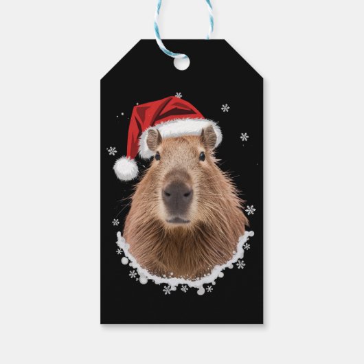 Étiquettes-cadeau Capybara Noël drôle (Dos)