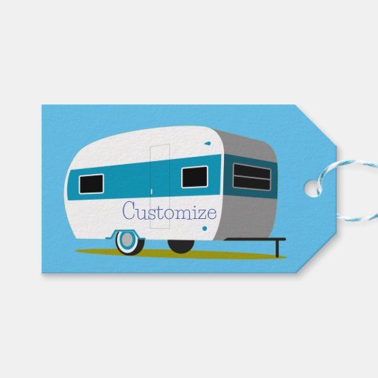 Étiquettes-cadeau Caravan Camper RV Thunder_Cove (Devant (Horizontal))