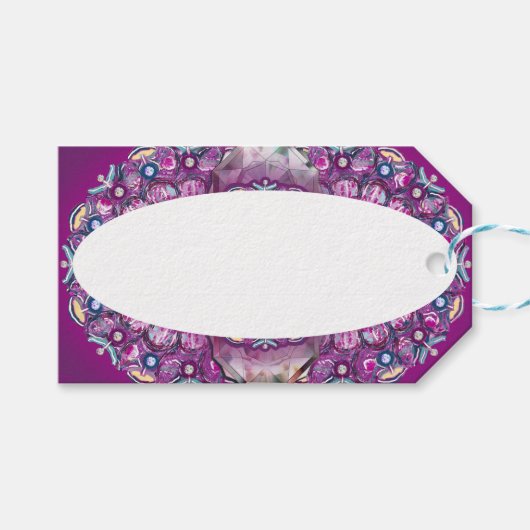 Étiquettes-cadeau Cardinal Red Rosace (Devant (Horizontal))