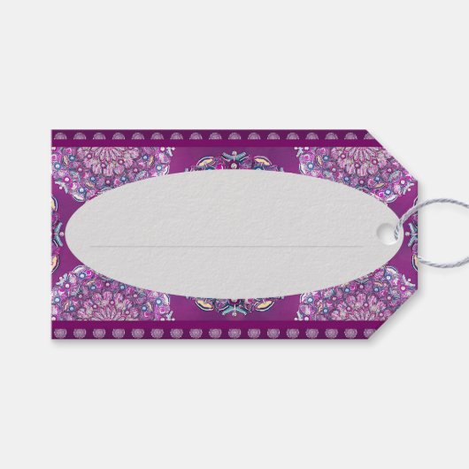Étiquettes-cadeau Cardinal Red Rosace (Devant (Horizontal))