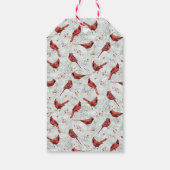 Étiquettes-cadeau Cardinal Rouge Pine Neige Noël (Dos)
