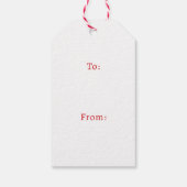 Étiquettes-cadeau Cardinal rouge sur l'aquarelle de branche d'hiver  (Dos)