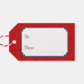 Étiquettes-cadeau Cardinaux Noël Birdfeeder Rouge (Dos Horizontal)