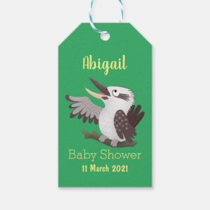 Étiquettes-cadeau Caricature de kookaburra drôle et drôle