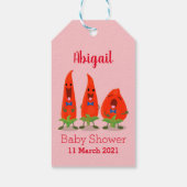 Étiquettes-cadeau Caricature de piments chantants mignons (Dos)