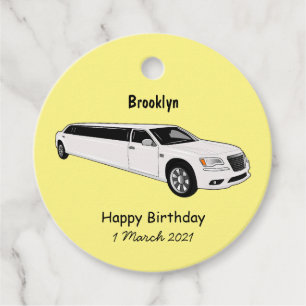 Étiquettes Cadeau Caricature limousine