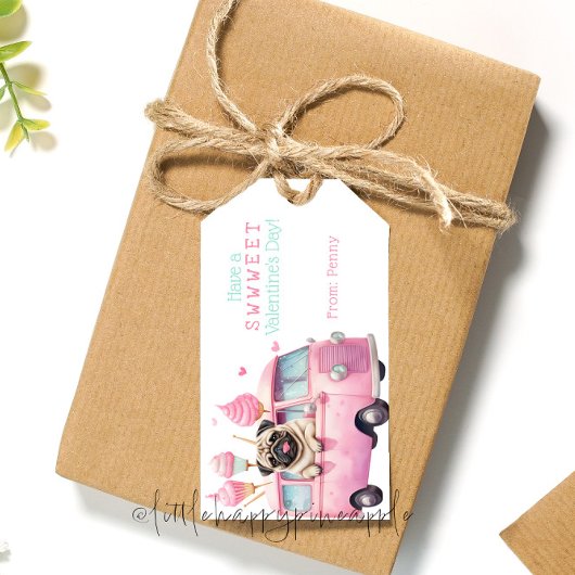 Étiquettes-cadeau Carlin cadeau de la Saint-Valentin