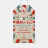 Étiquettes-cadeau Carnaval vintage Cirque & Animaux Anniversaire (Devant)