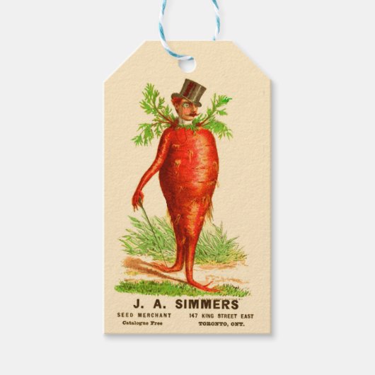 Étiquettes-cadeau carotte (Devant)