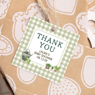 Étiquettes Cadeau Carré de Baby shower des fermiers cultivés localem