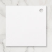 Étiquettes Cadeau Carré Diamond anneau et Pillar Crystal Mariage (Dos)