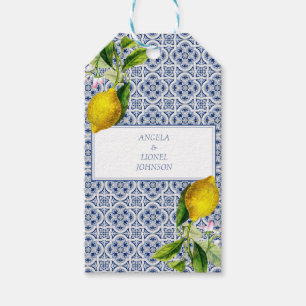 Étiquettes-cadeau Carreaux de citron de la côte d'Amalfi Italie Noms