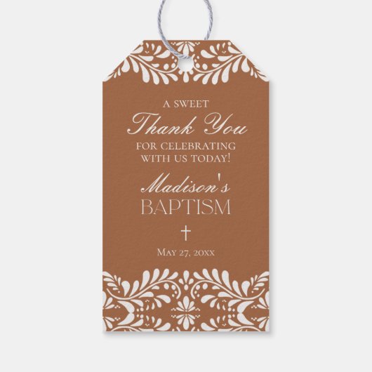 Étiquettes-cadeau Carreaux de Talavera en argile Favors espagnols po (Dos)