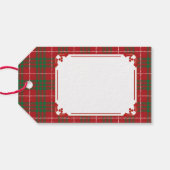 Étiquettes-cadeau Carreaux Rouges & Verts (Dos (Horizontal))