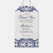 Étiquettes-cadeau Carrelage bleu Talavera Fiesta Baby shower Favoris (Devant)