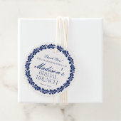 Étiquettes Cadeau Carrelage de Talavera Bleu Déjeuner de Mariage Fie (En situation)