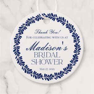 Étiquettes Cadeau Carrelage Talavera Bleu Fête espagnole Réception d