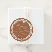 Étiquettes Cadeau Carrelage Talavera Espagne Fiesta Mariage Cercle (En situation)