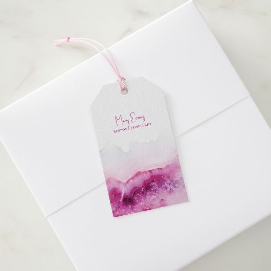 Étiquettes-cadeau Carte d'affichage du collier d'agneau rose