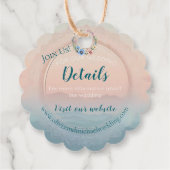 Étiquettes Cadeau Carte de détail du Mariage Fleur sauvage Mountain (Dos)