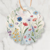 Étiquettes Cadeau Carte de détail du Mariage Fleur sauvage Mountain (Devant)