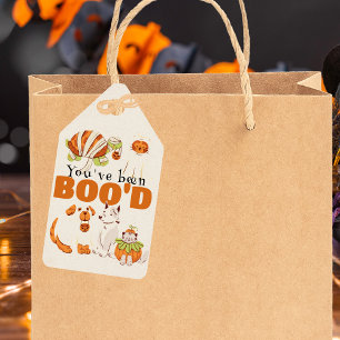 Étiquettes-cadeau Carte de jeu voisine Boo Jeux d'Halloween