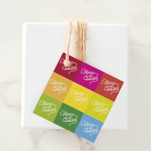 Étiquettes Cadeau Carte de Noël (En situation)