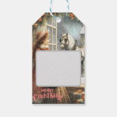 Étiquettes-cadeau Carte de Noël rustique victorienne (Dos)