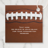 Étiquettes Cadeau Carte de préférence pour la conception de football (Dos)