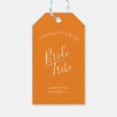 Étiquettes-cadeau Carte de proposition d'aide-d'orange (Devant)